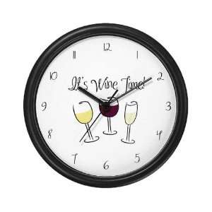  Its Wine Time Humor Wall Clock by 