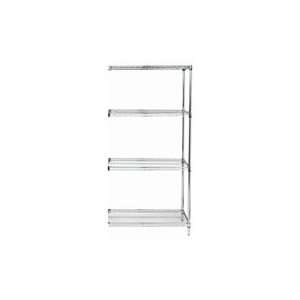 Chrome Wire Shelving Add on Unit with Wire Shelves  