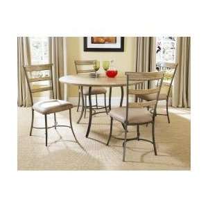  Charleston 5 Piece Round Wood and Metal Dining Set with Ladder 